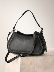 Noir - Sac à bandoulière en cuir Curve - Image 4 of 8