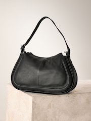 Noir - Sac à bandoulière en cuir Curve - Image 5 of 8