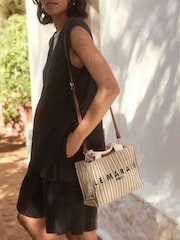 Cream Canvas Hand Held Bag - Image 2 of 10