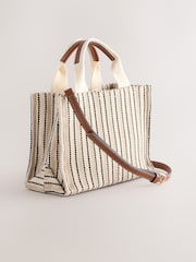 Cream Canvas Hand Held Bag - Image 7 of 10