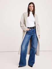 Banana Republic White Refined Mock-Neck Long Sleeve T-Shirt - Image 3 of 4