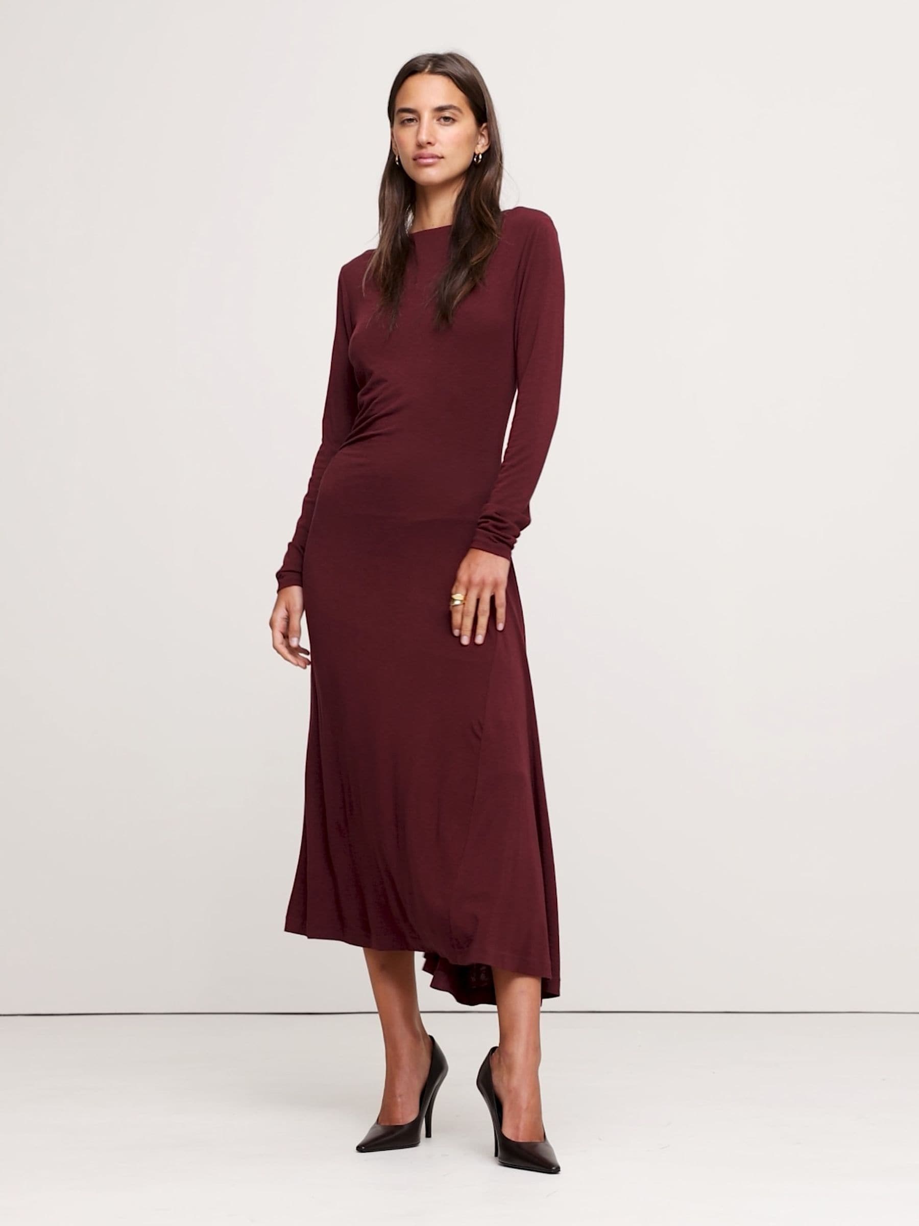 Buy Banana Republic Red Wool Blend Asymmetric Midi Dress from Next Germany