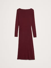 Banana Republic Red Wool-Blend Asymmetric Midi Dress - Image 5 of 5
