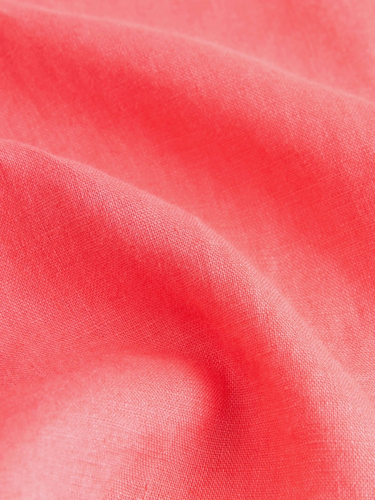 Coral rosa - Top de lino 100 % y manga corta sin cierres - Imagen 8 de 8 Coral rosa - Top de lino 100 % y manga corta sin cierres - Imagen 8 de 8