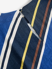 Blue Diagonal Stripe Bubble Hem Boxy T-Shirt - Image 8 of 8