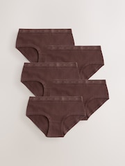 Brown Hipster Briefs 5 Pack (5-16yrs) - Image 1 of 5