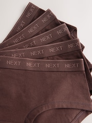Brown Hipster Briefs 5 Pack (5-16yrs) - Image 4 of 5