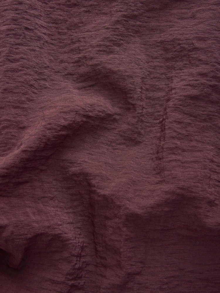 Burgundy Red Short Sleeve Drape Detail Midi Dress - Image 8 of 8