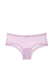 Victoria's Secret Hope Purple Cheeky Dot Mesh Ruffled Knickers - Image 3 of 3
