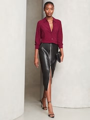 Lipsy Red Beaded Luxury Button Through Embellished Shirt - Image 2 of 4