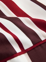 Red/Ecru Stripe Long Line Sleeveless Waistcoat - Image 8 of 9