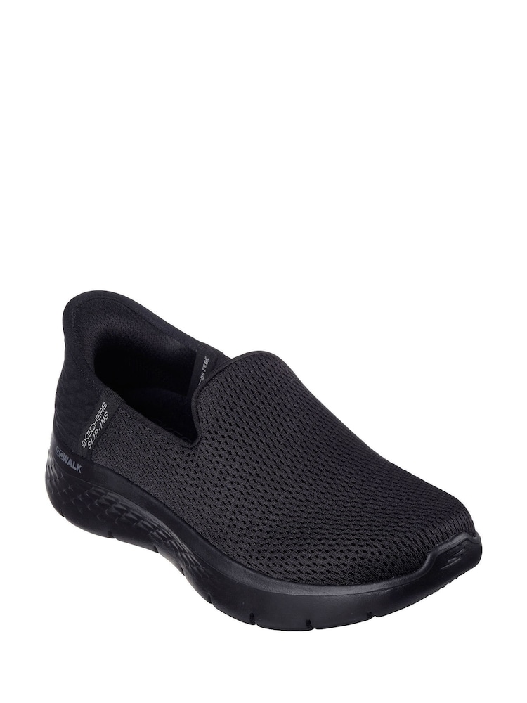 Skechers Black Womens Slip Ins Go Walk Flex Trainers - Image 3 of 5