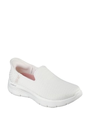 Skechers White Womens Slip Ins Go Walk Flex Trainers - Image 3 of 5
