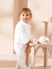 Angel & Rocket White Daphne 3 Piece 100% Cotton Dungarees Set - Image 2 of 3