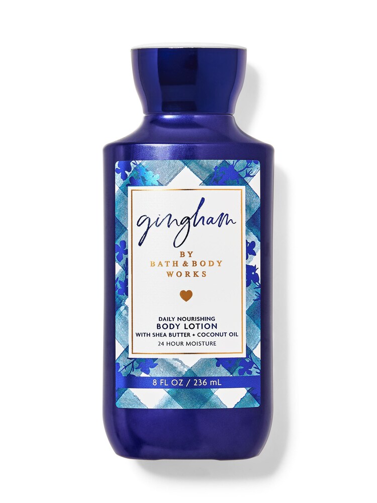 Bath & Body Works Gingham Daily Nourishing Body Lotion 8 fl oz / 236 mL - Image 1 of 1 Bath & Body Works Gingham Daily Nourishing Body Lotion 8 fl oz / 236 mL - Image 1 of 1