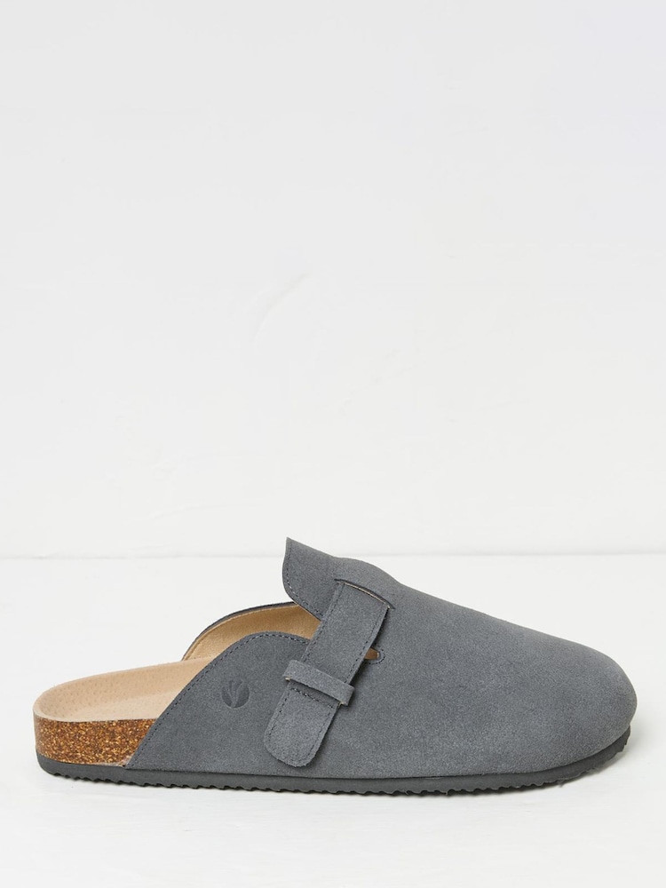 FatFace George Charcoal Grey House Shoe - Image 1 of 3