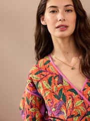 Morris & Co. Green Quilted Reversible Kimono Wrap - Image 4 of 8