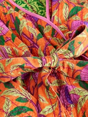 Morris & Co. Green Quilted Reversible Kimono Wrap - Image 8 of 8