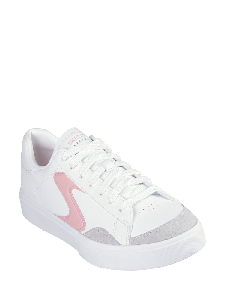 Skechers White Ecru Womens Eden LX  Trainers - Image 3 of 5