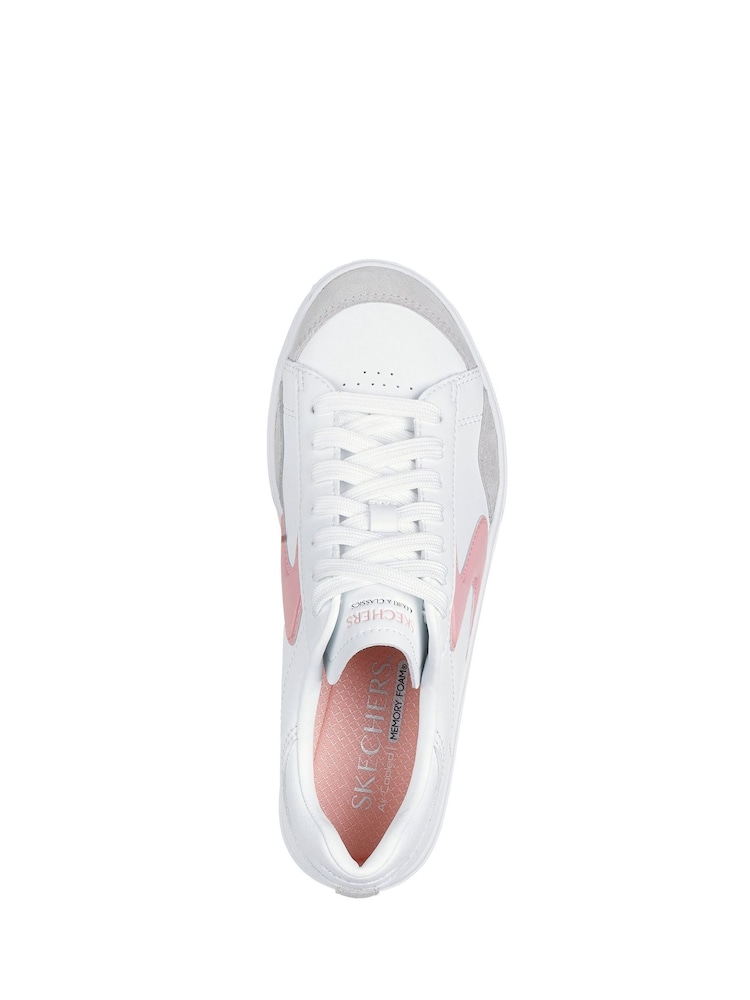 Skechers White Ecru Womens Eden LX  Trainers - Image 4 of 5