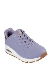 Skechers Purple Womens Standard Fit Uno Trainers - Image 4 of 5