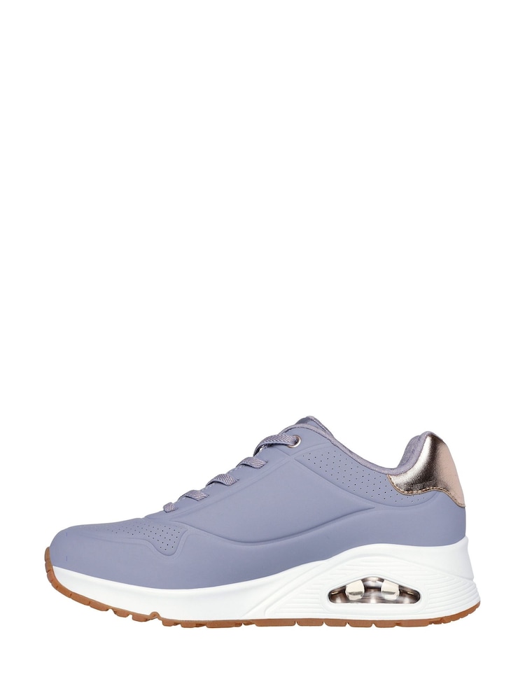 Skechers Purple Womens Standard Fit Uno Trainers - Image 5 of 5