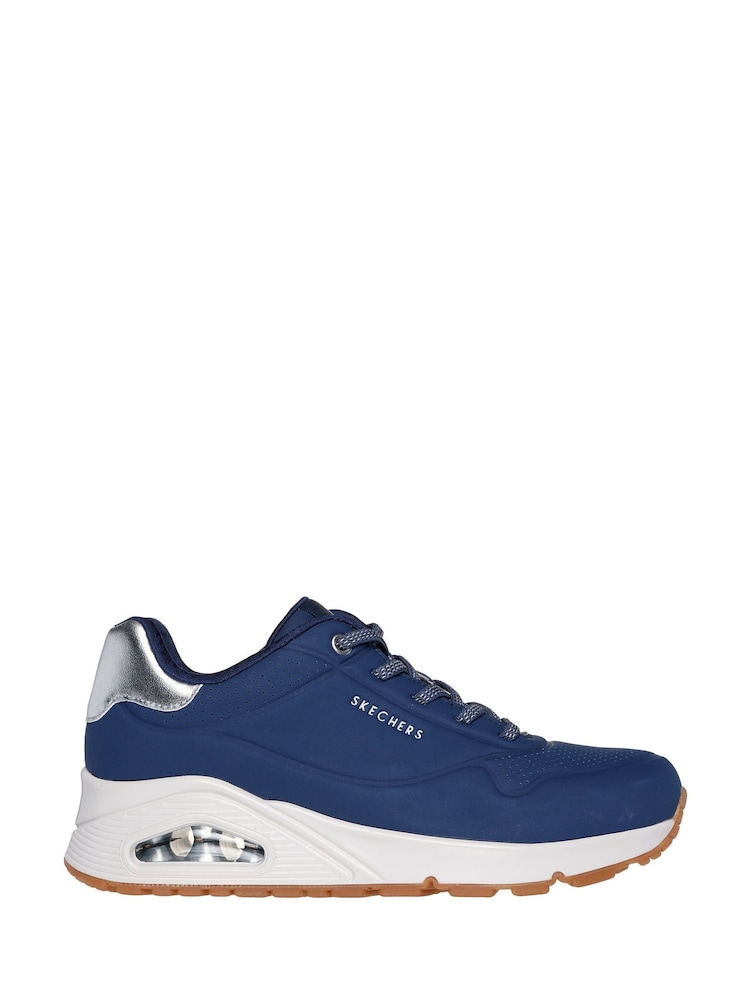 Skechers Blue Womens Standard Fit Uno Trainers - Image 1 of 5