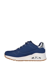 Skechers Blue Womens Standard Fit Uno Trainers - Image 2 of 5