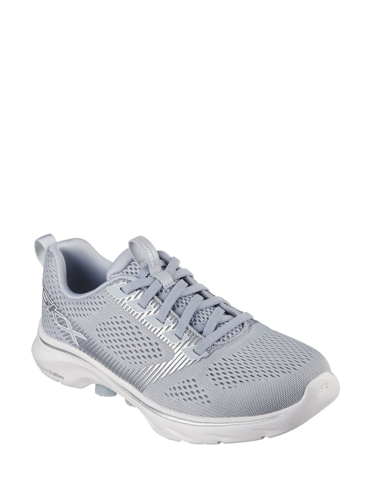 Szary - Skechers Go Walk 7 Hailey Trainers - Image 3 of 5