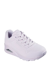 Skechers White Uno Stand On Air Trainers - Image 2 of 3