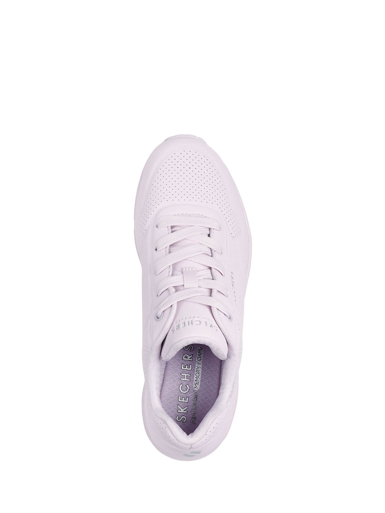 Skechers White Uno Stand On Air Trainers - Image 3 of 3