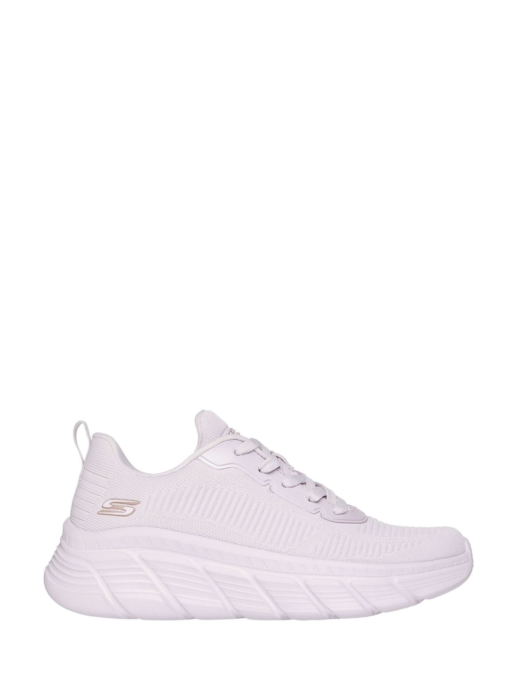 Skechers White Womens Bobs B Flex Hi Flying Trainers - Image 1 of 3