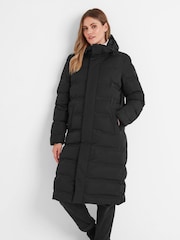 Tog 24 Black Womens Glaston Longline Thermal Parka Hooded Puffer Coat - Image 2 of 7