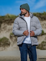 Tog 24 Cream Mens Hooded & Water-Repellent Hamilton Padded Parka - Image 1 of 7