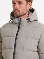 Tog 24 Cream Mens Hooded & Water-Repellent Hamilton Padded Parka - Image 5 of 7