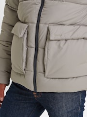 Tog 24 Cream Mens Hooded & Water-Repellent Hamilton Padded Parka - Image 6 of 7