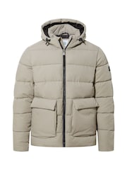 Tog 24 Cream Mens Hooded & Water-Repellent Hamilton Padded Parka - Image 7 of 7