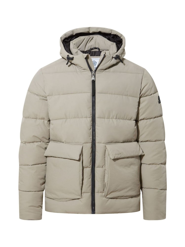 Tog 24 Cream Mens Hooded & Water-Repellent Hamilton Padded Parka - Image 7 of 7 Tog 24 Cream Mens Hooded & Water-Repellent Hamilton Padded Parka - Image 7 of 7