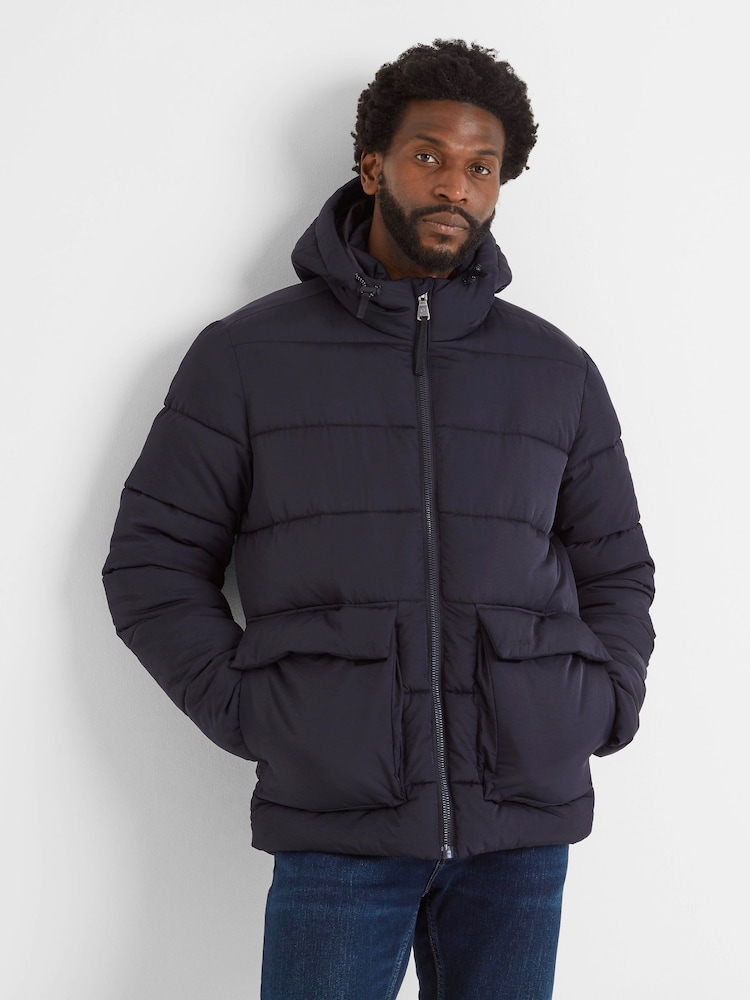 Tog 24 Black Mens Hooded & Water-Repellent Hamilton Padded Parka - Image 1 of 7