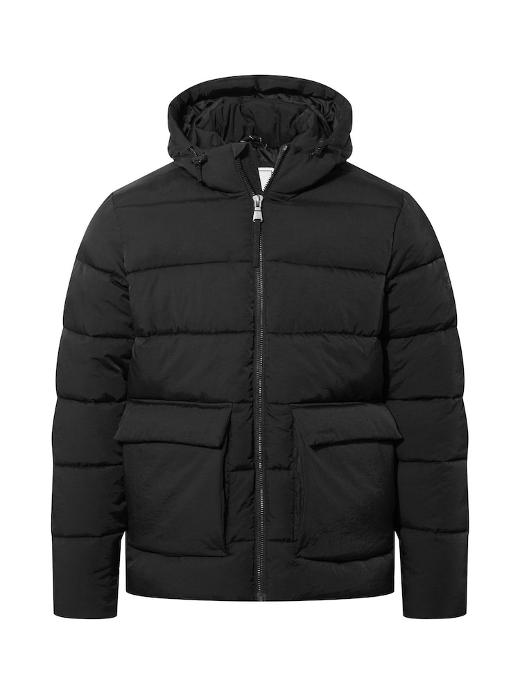 Tog 24 Black Mens Hooded & Water-Repellent Hamilton Padded Parka - Image 7 of 7