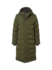 Tog 24 Green Womens Glaston Longline Thermal Parka Hooded Puffer Coat - Image 8 of 8