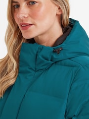 Tog 24 Blue Womens Glaston Longline Thermal Parka Hooded Puffer Coat - Image 6 of 8
