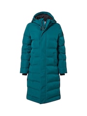 Tog 24 Blue Womens Glaston Longline Thermal Parka Hooded Puffer Coat - Image 8 of 8