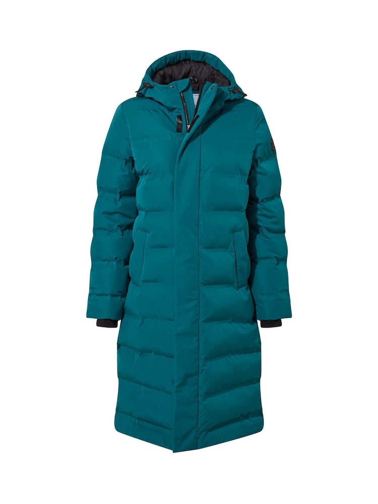 Tog 24 Blue Womens Glaston Longline Thermal Parka Hooded Puffer Coat - Image 8 of 8