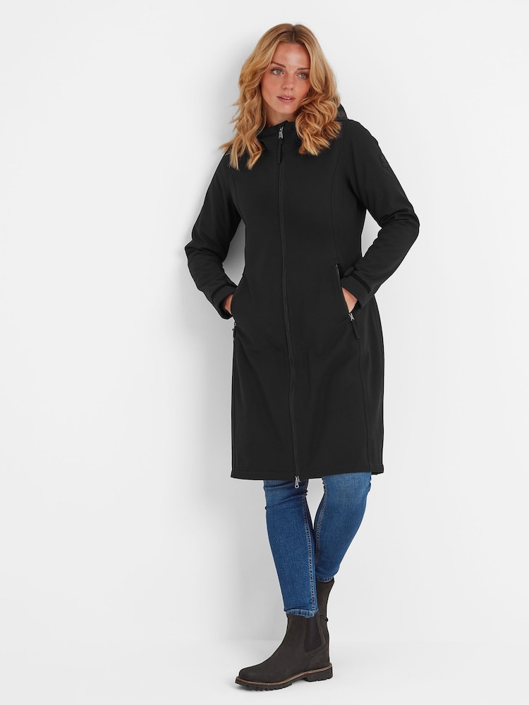 Tog 24 Black Womens Enya Softshell Long Jacket - Image 1 of 7