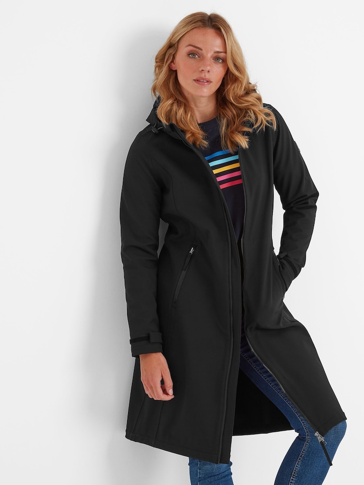 Tog 24 Black Womens Enya Softshell Long Jacket - Image 2 of 7