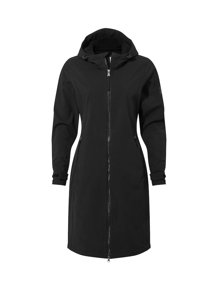 Tog 24 Black Enya Longline Shower Resistant Softshell Jacket - Image 6 of 6