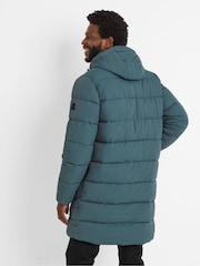 Tog 24 Grey Mens Radley Padded Long Hooded And Water-Repellent Coats - Image 5 of 8