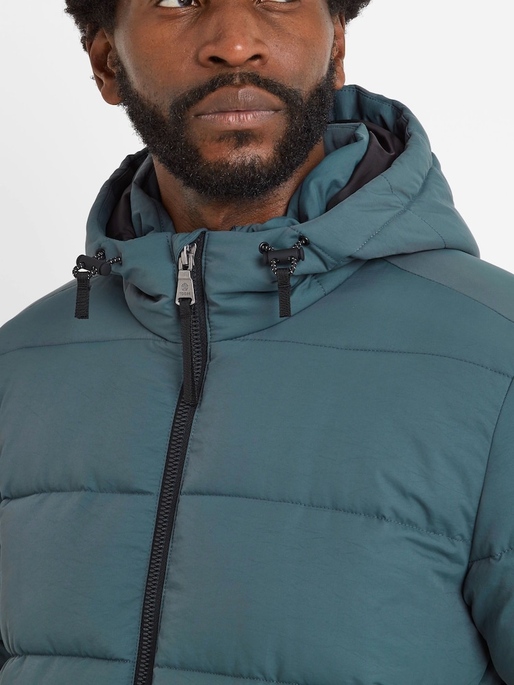 Tog 24 Grey Mens Radley Padded Long Hooded And Water-Repellent Coats - Image 6 of 8