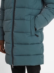 Tog 24 Grey Mens Radley Padded Long Hooded And Water-Repellent Coats - Image 7 of 8